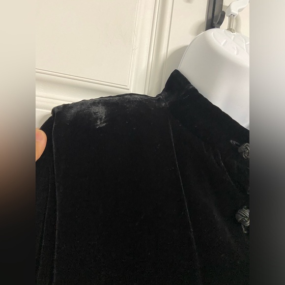 D7- FIRST ISSUE Black MODEST Velvet SILK-Blend HOLIDAY Midi Dress - Picture 5 of 11